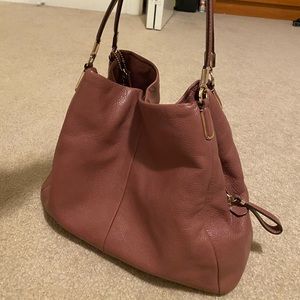 Coach Edie bag in rose! Beautiful color!